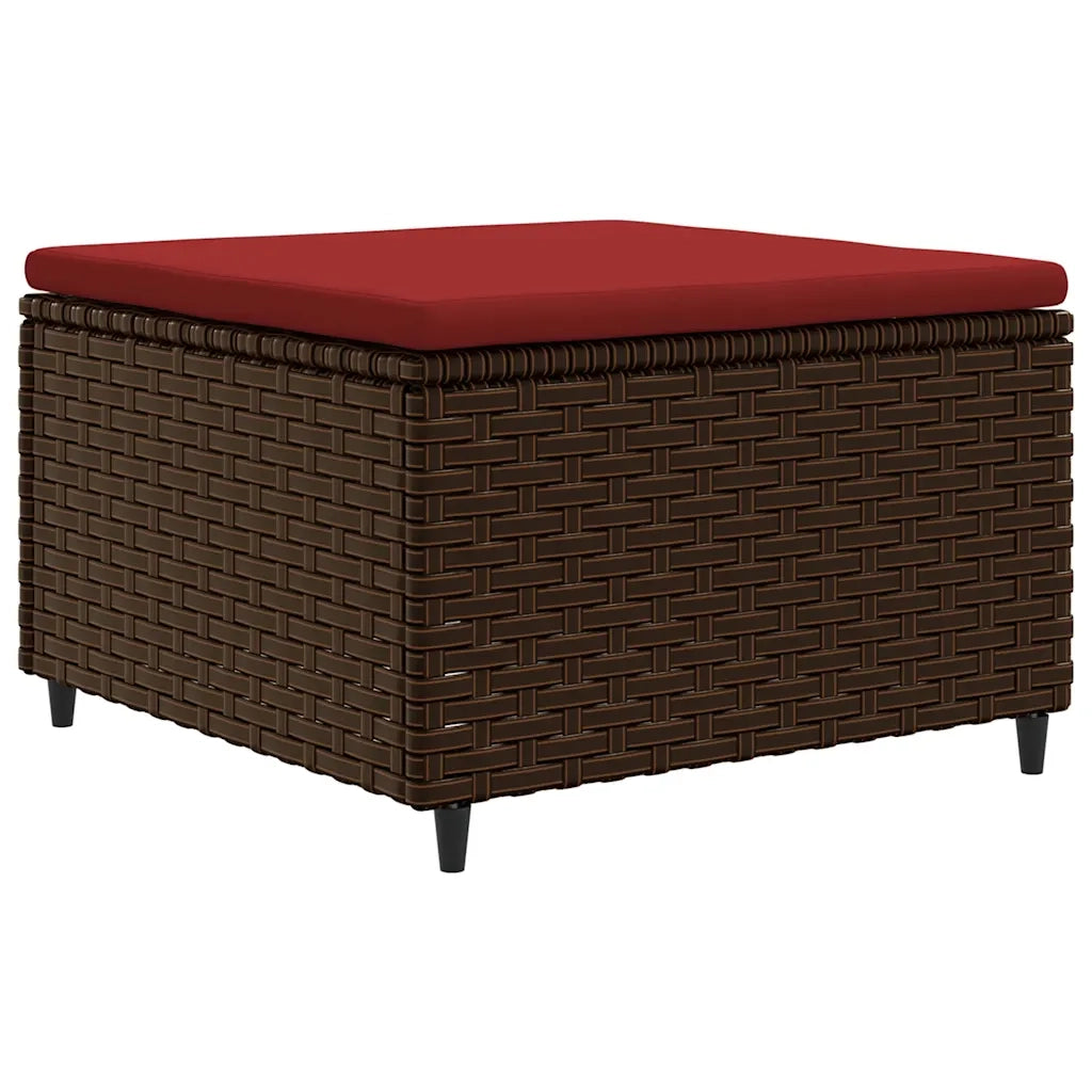 Set Divani da Giardino 8 pz con Cuscini in Polyrattan Marrone