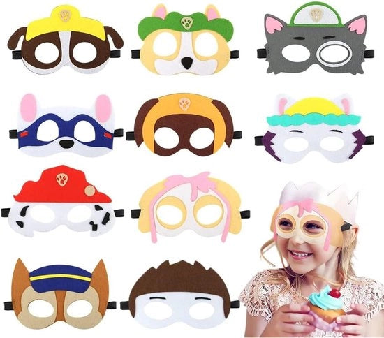 Maschere per bambini 10 pezzi - Festa per bambini - Animali della foresta Festa d'addio - Maschere per bambini - Festa in maschera - Halloween - Articoli per feste