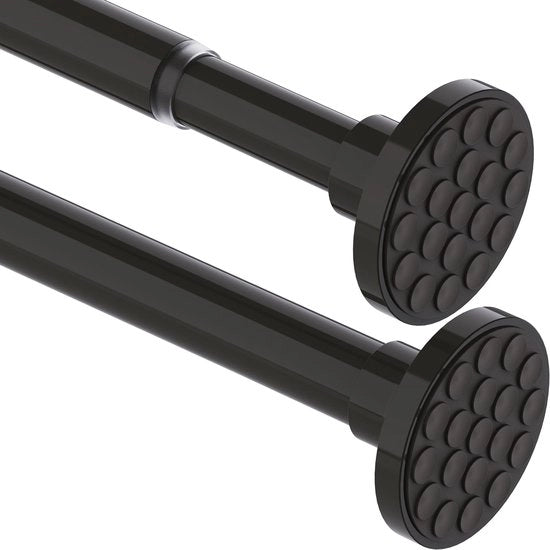 Telaio per tenda doccia espandibile 300 cm - senza perforazione - antiscivolo - nero - resistente allo shock - per tende pesanti