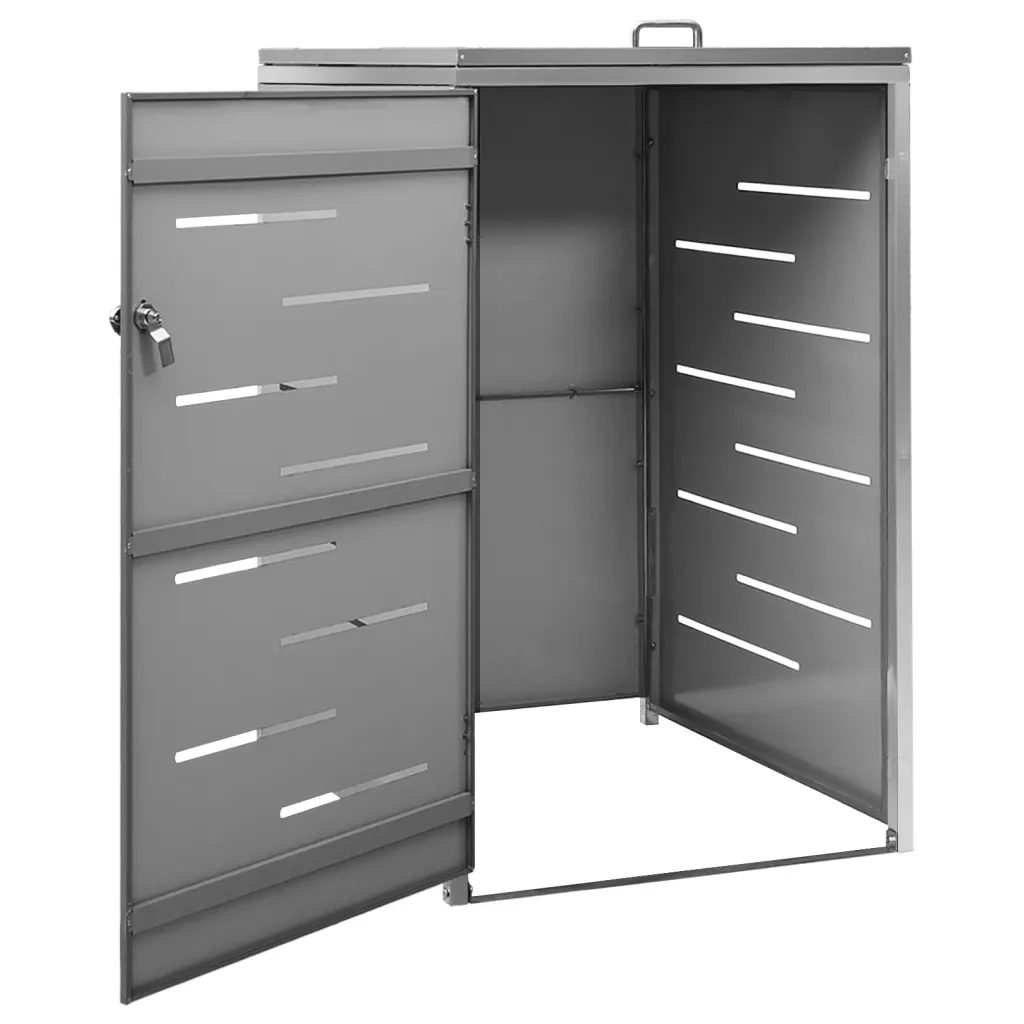 Copribidone per Spazzatura Singolo 69x77,5x112,5cm Acciaio Inox 149554