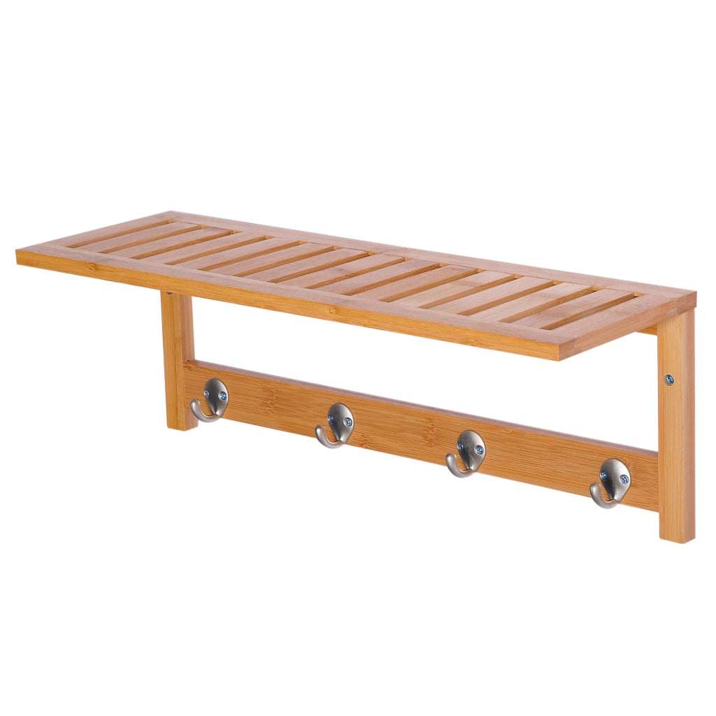 Appendiabiti a muro ¨C Minimal ¨C bamb¨´ naturale 50x16x17.5 cm