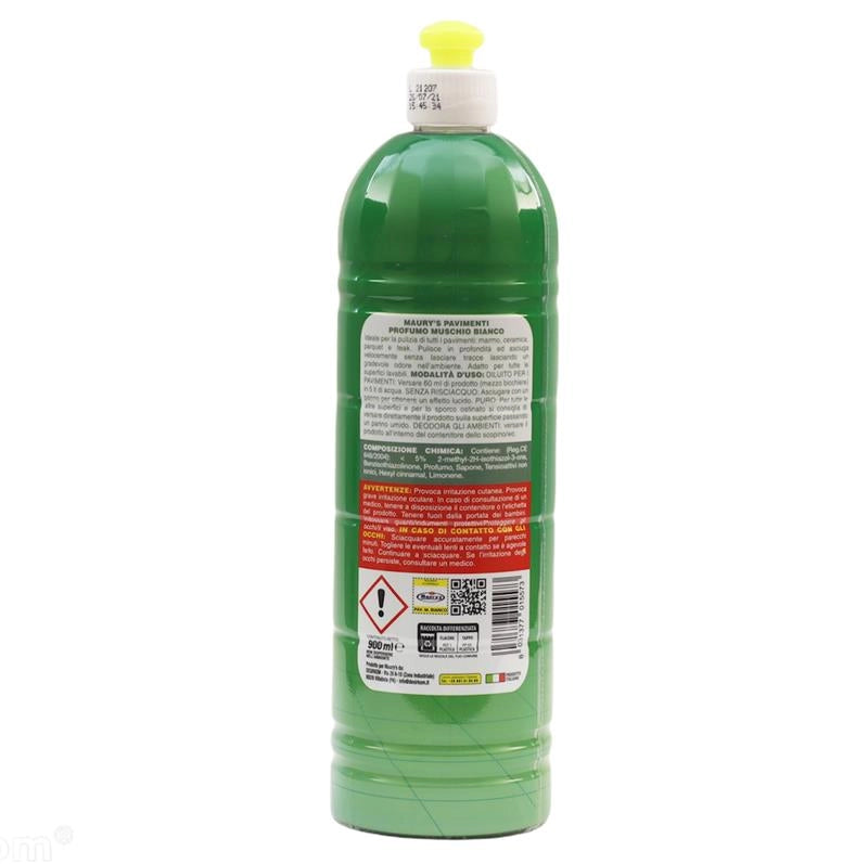 SET 2 PZ MAURY'S DETERGENTE PAVIMENTI 900 ML MUSCHIO BIANCO