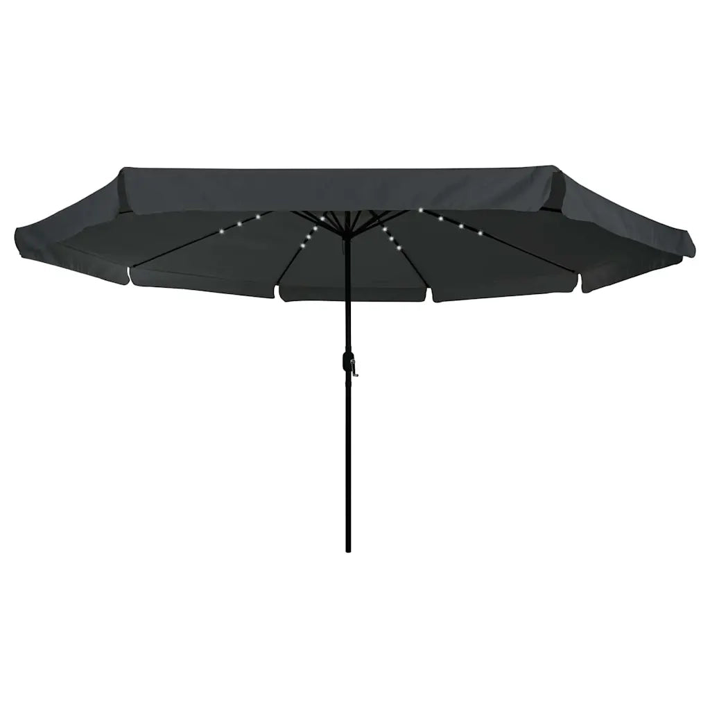 Ombrello da giardino Antracite 395 x 395 x 245 cm Poliestere 42003646