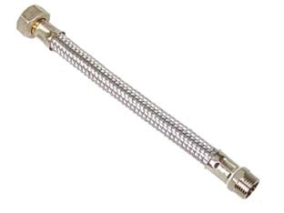 FLESSIBILE INOX DN8 M3/8 - F1/2- - M3/8 - F1/2 cm.50 - 10 pezzi AGLAIA
