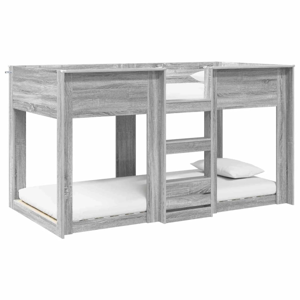 Letto a Castello per Bambini Grigio Sonoma 75 x 190 cm