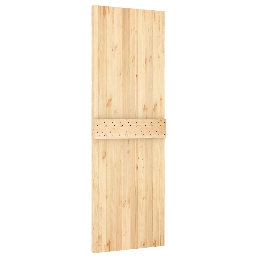 Porta scorrevole Naturale e Nero 70 x 210 cm 3445067