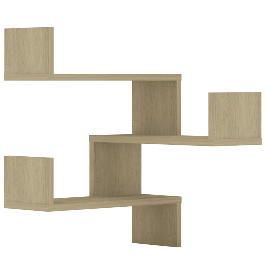 Scaffali Angolari Muro 2pz Sonoma 40x40x50cm Legno Multistrato 807230