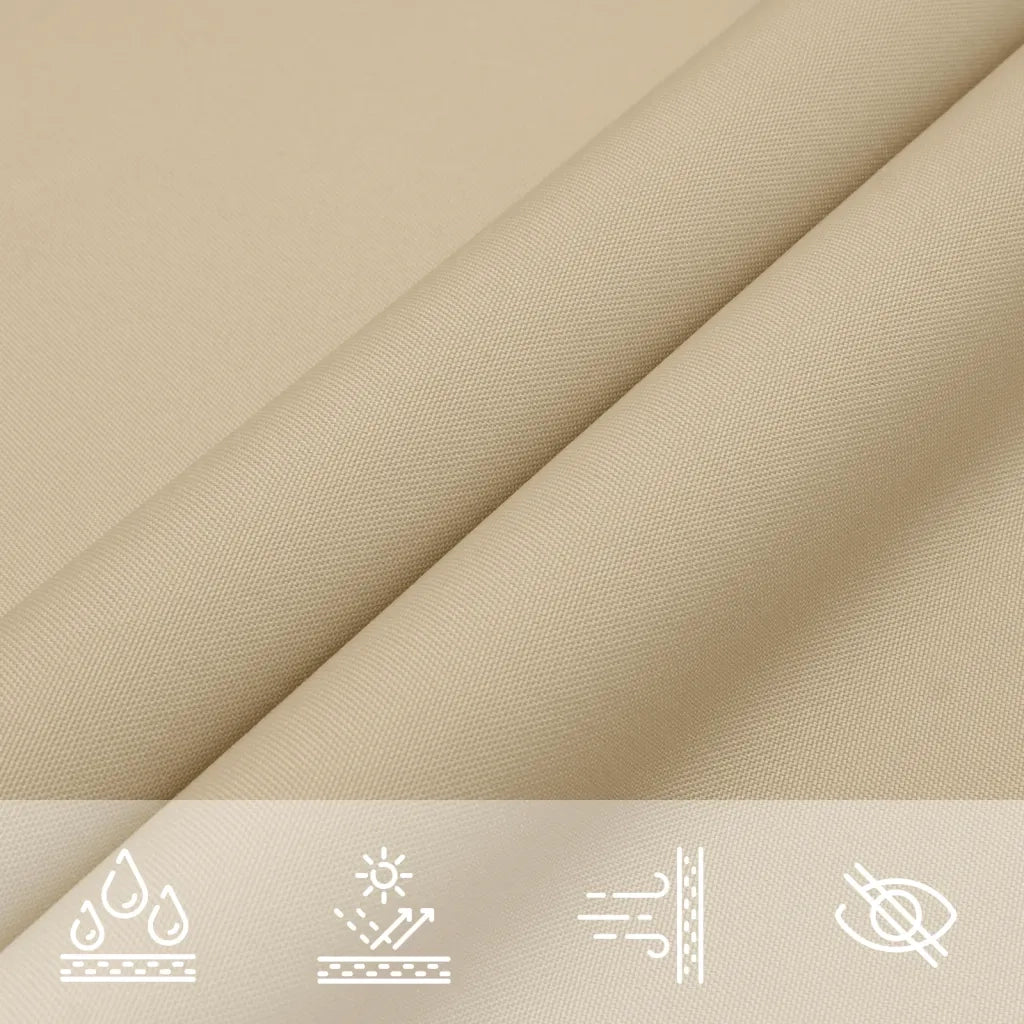 Parasole a Vela Oxford Triangolare 5x5x5 m Beige 42296