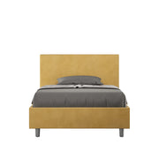 BS COM Letto singolo contenitore imbottito 100x200 microfibra ocra