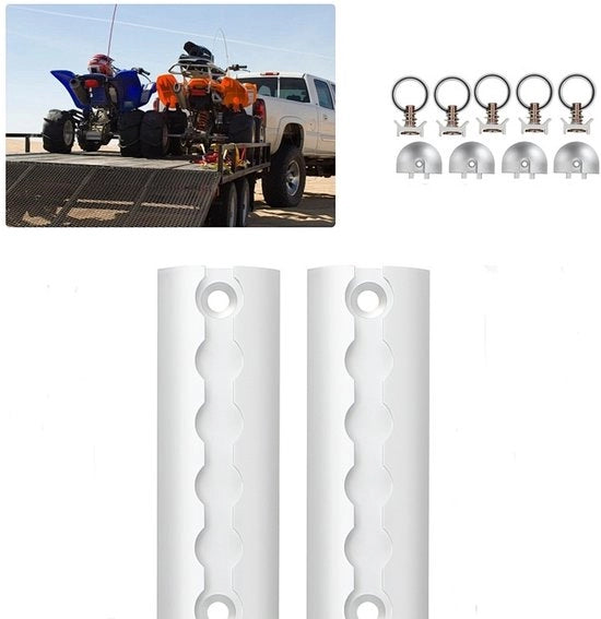 Set di 2 Binari di Alimentazione per Aereo, 1 m di Aluminio, Binari di Sostegno Semplici da Sbloccare per Camion, Caravan e Carico