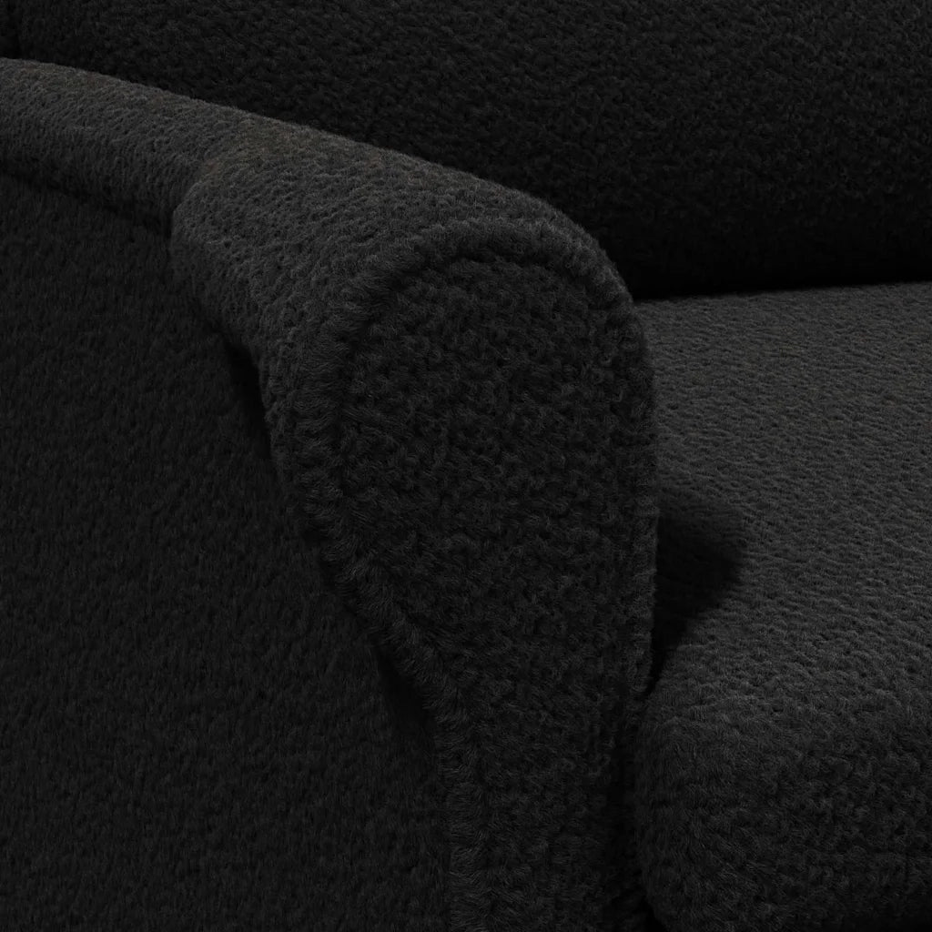 poltrona Nero Tessuto Sherpa morbido 42009855