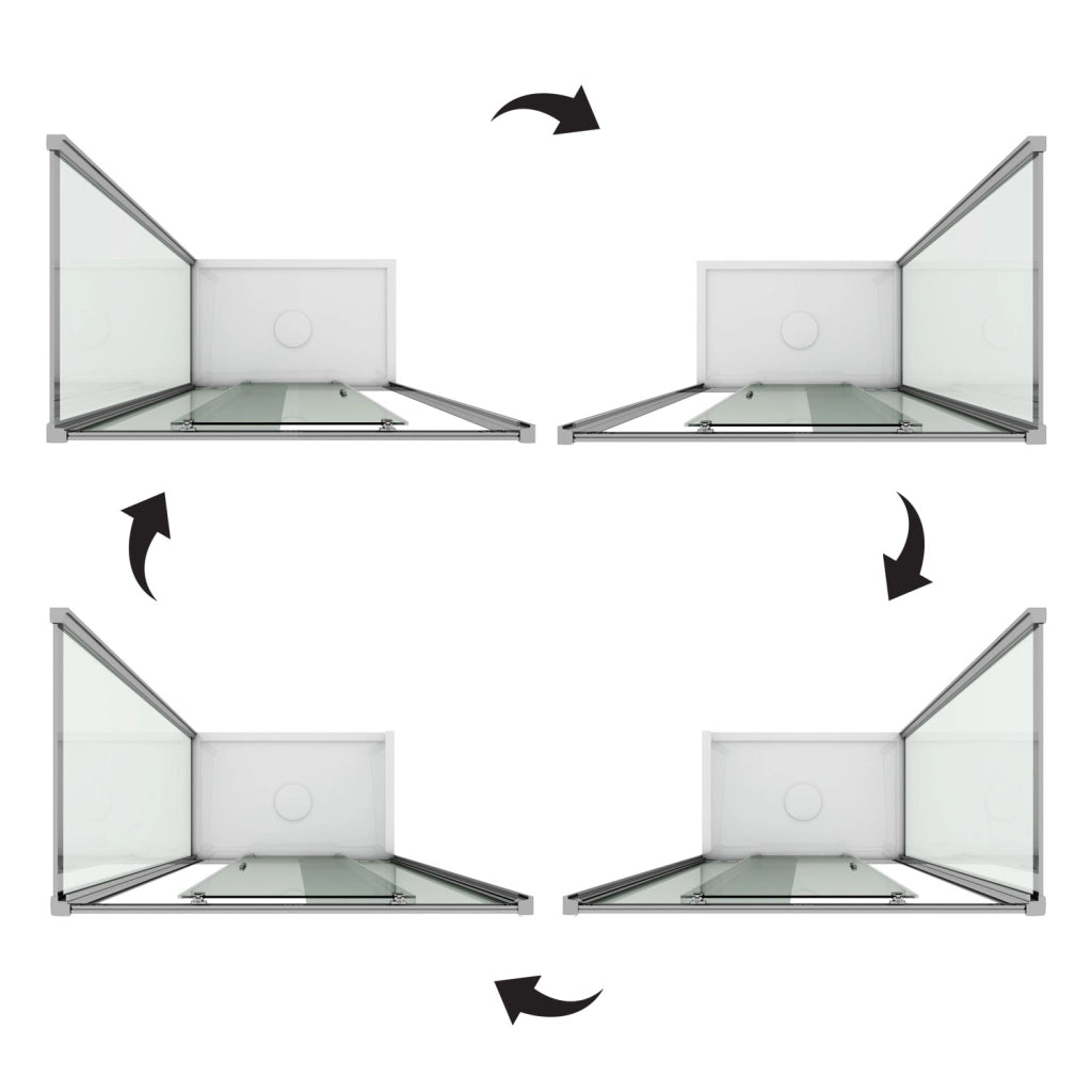 Box Doccia 80x140 CM H185 trasparente mod. Replay Duo 1 Anta