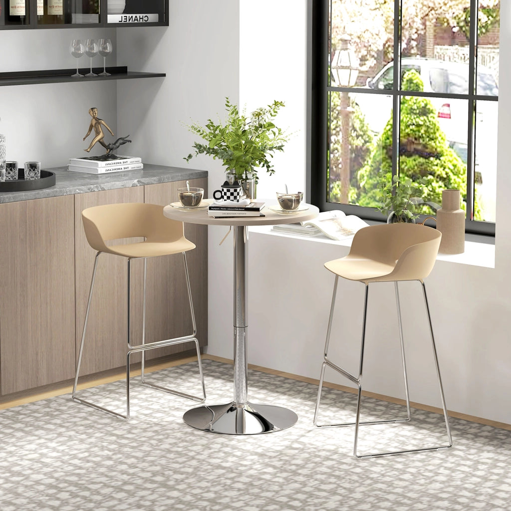 Tavolo da bar rotondo per 2 persone ¨C zephmum ¨C quercia chiaro 60x60x91 cm