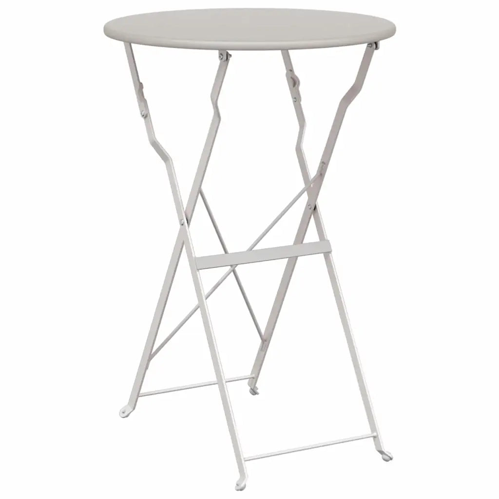 Set Bistro Pieghevole 3 pcs Beige Acciaio 42002971