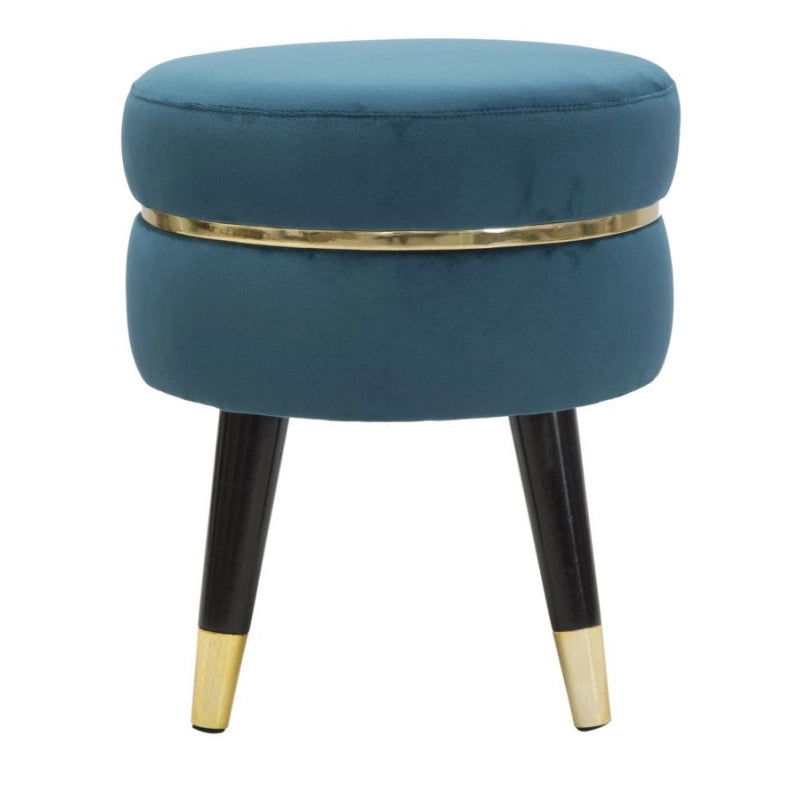 Sgabello Paris Ottanio/gold cm ø 35x40,5