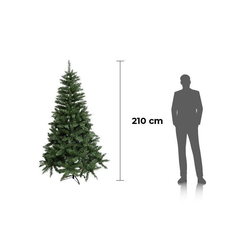 PRAGA ALBERO DI NATALE VERDE CON 950 RAMI DA 210 CM