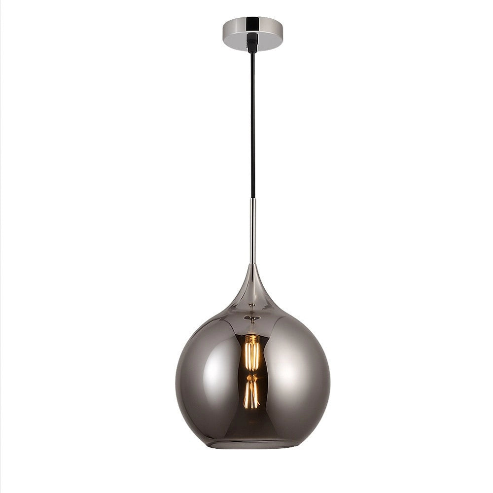 Trade Shop - Lampadario A Sospensione Decorativa In Metallo Con Sfera In Vetro Attacco E27 Ip20 A72 -