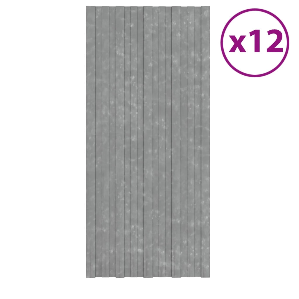 Pannello per tetto 12 pcs Argento 100 x 45 cm Acciaio zincato 42047131