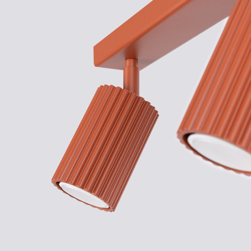 Lampada da soffitto KARBON 3L rosso ocra