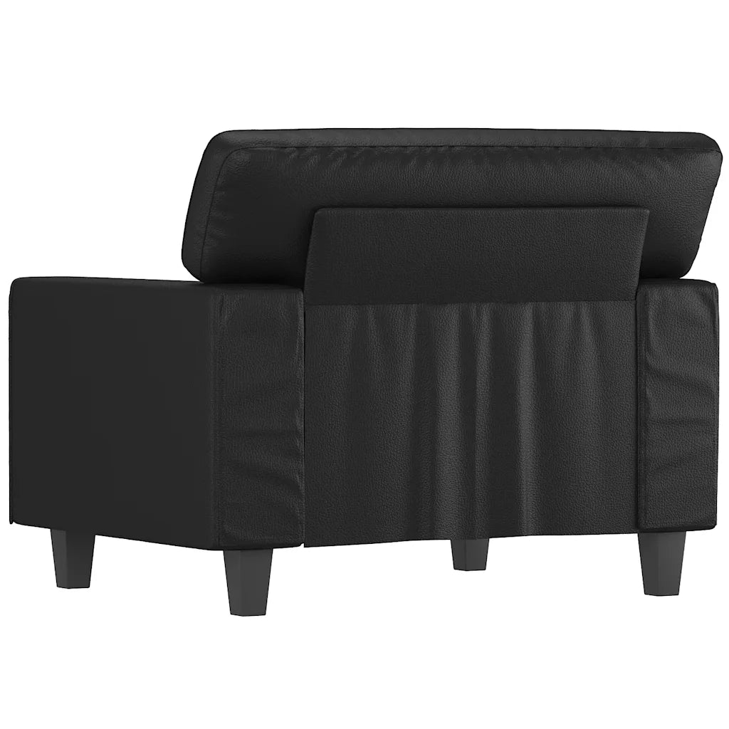Poltrona | Sedia Relax Nera 60 cm in Similpelle