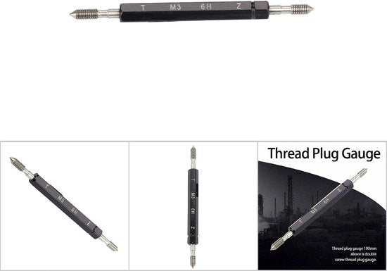 Misuratore di filo in acciaio - Lunga durata - Misura diametro interno del filo - M3*0,5 - 0,5 a 7,8 oz - Misura precisa - Apparecchio per misurare il filo