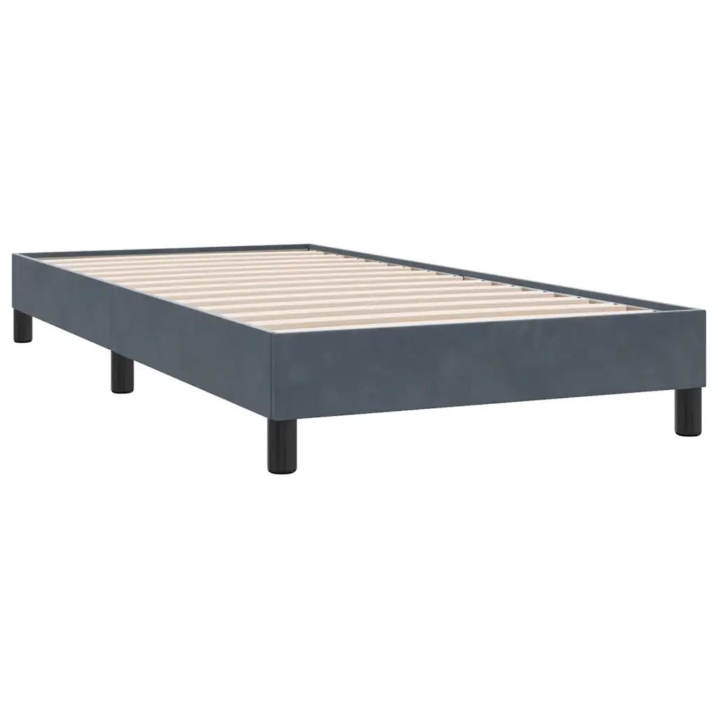 Letto a Molle con Materasso e LED Grigio Scuro 80x210 cm Velluto 3316954