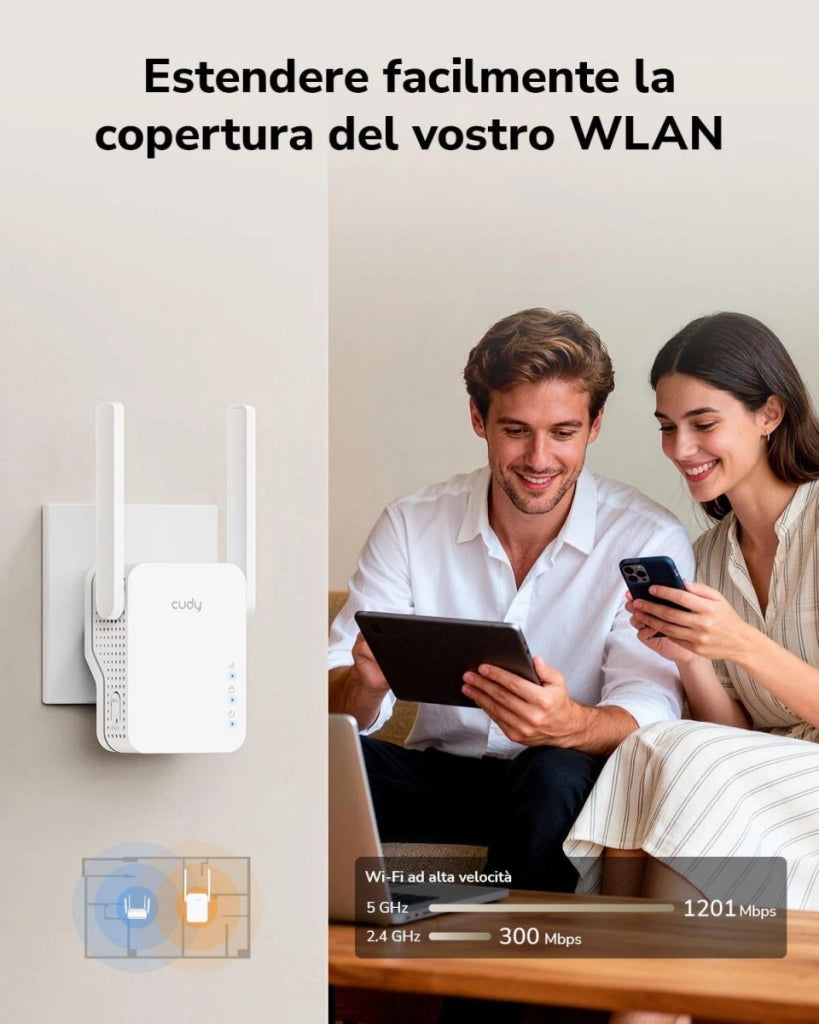 Ripetitore Extender Cudy Dual Band AX1500