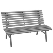 Panchina per Esterno in Legno e Alluminio ¨C Minimal ¨C Grigio 123x67x79 cm