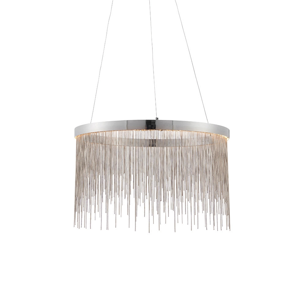 Lampadario sospeso LED anello cromato 20W Zelma Endon