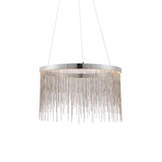 Lampadario sospeso LED anello cromato 20W Zelma Endon