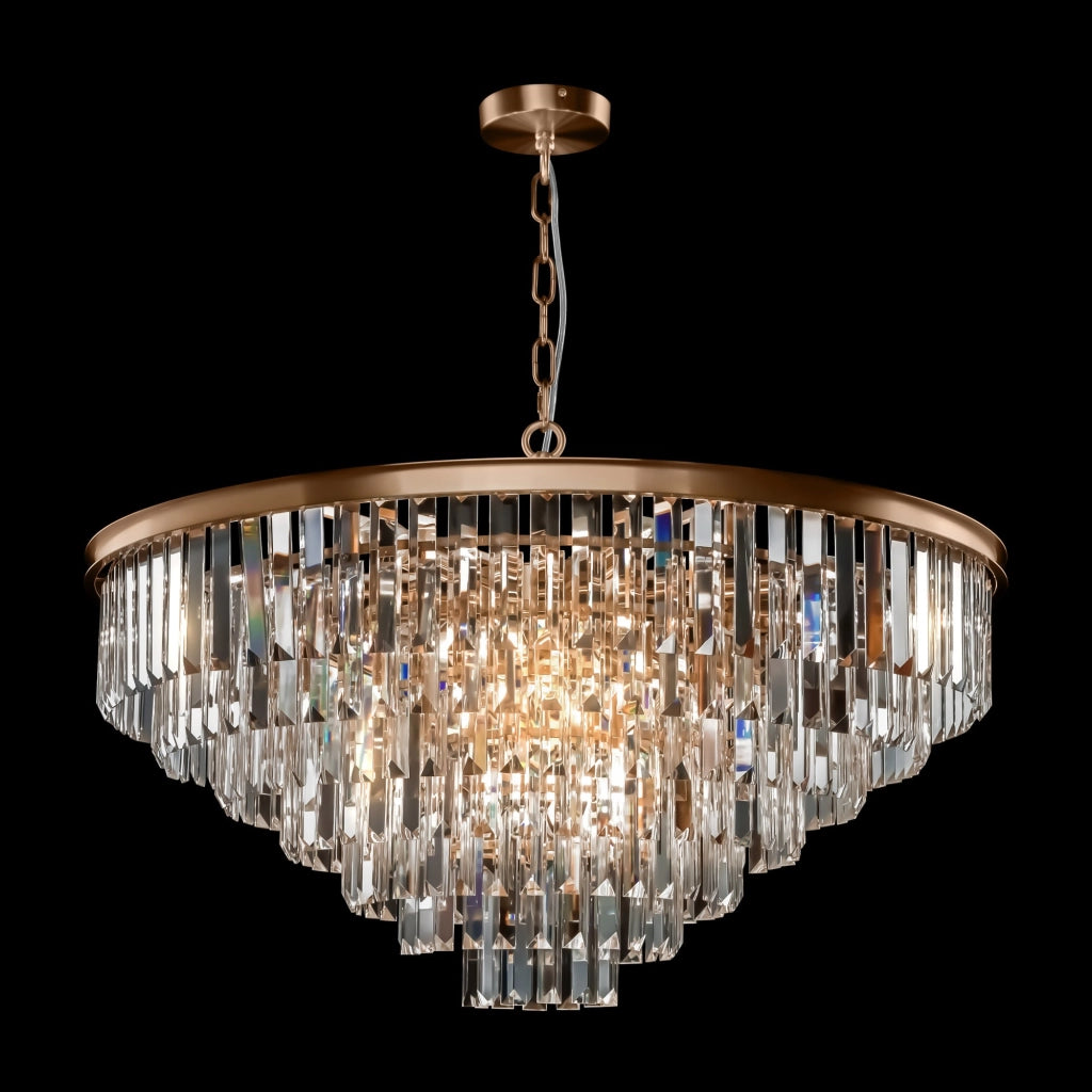 Lampada pendente Neoclassic in Metallo e Vetro Revero Ottone