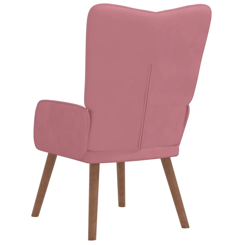 Poltrona Relax Rosa in Velluto 327659