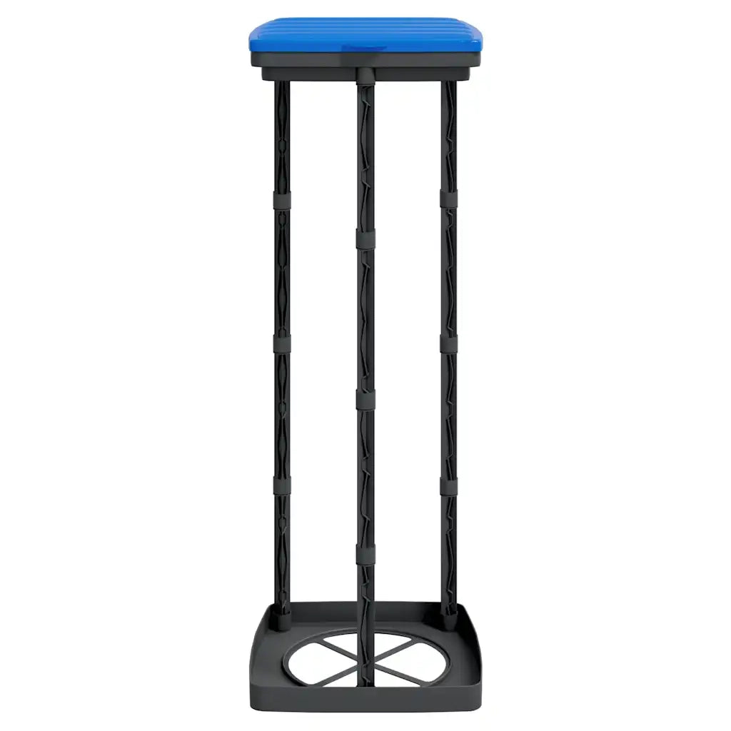 Porta Sacchi Spazzatura 2 pz Nero e Blu 120 L in PP