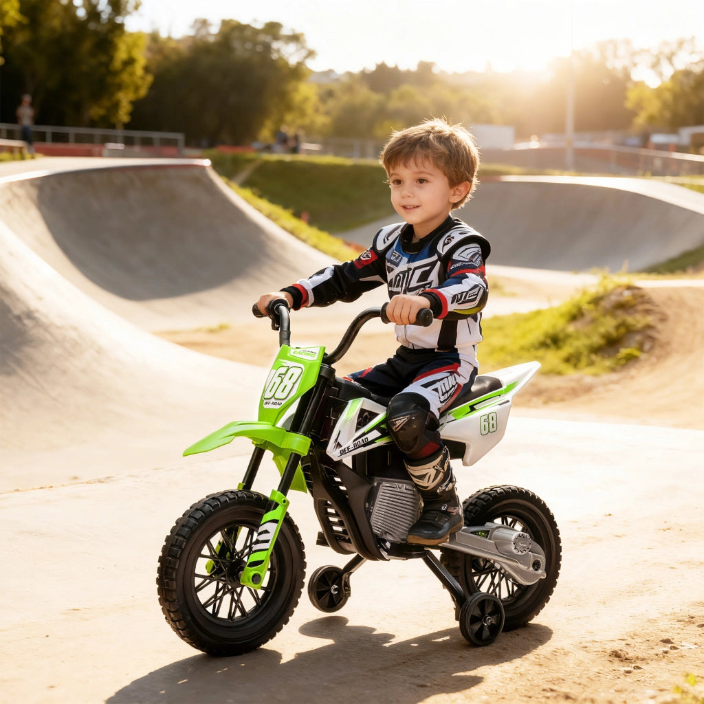 Moto Elettrica per Bambini Cross ¨C Minimal ¨C Verde 12V
