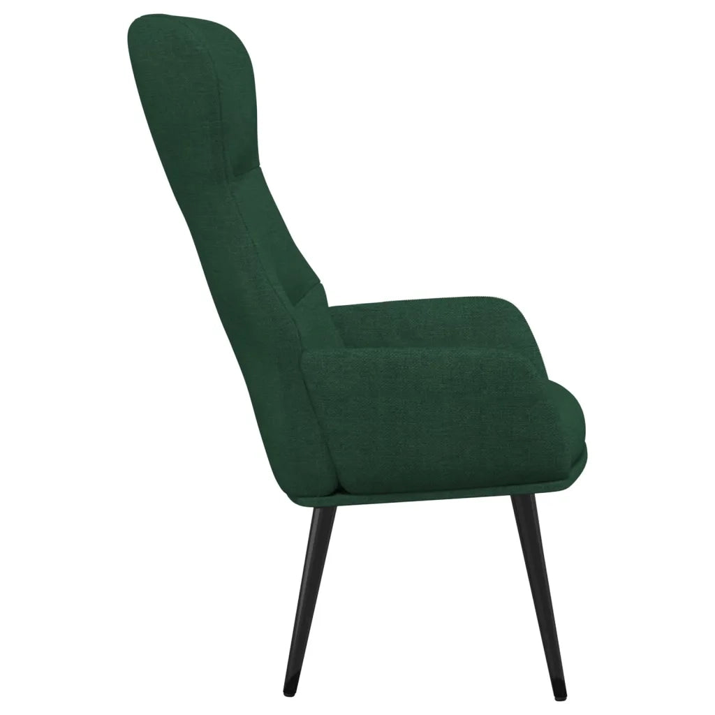 Sedia Relax Verde Scuro in Tessuto 341076