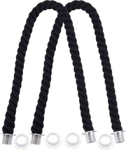 Due pezzi di manico di sostituzione per borse a mano in plastica con inserto in pelle nera, fine a capo in plastica, accessori per borse, sostituzione per borse a mano in tela.