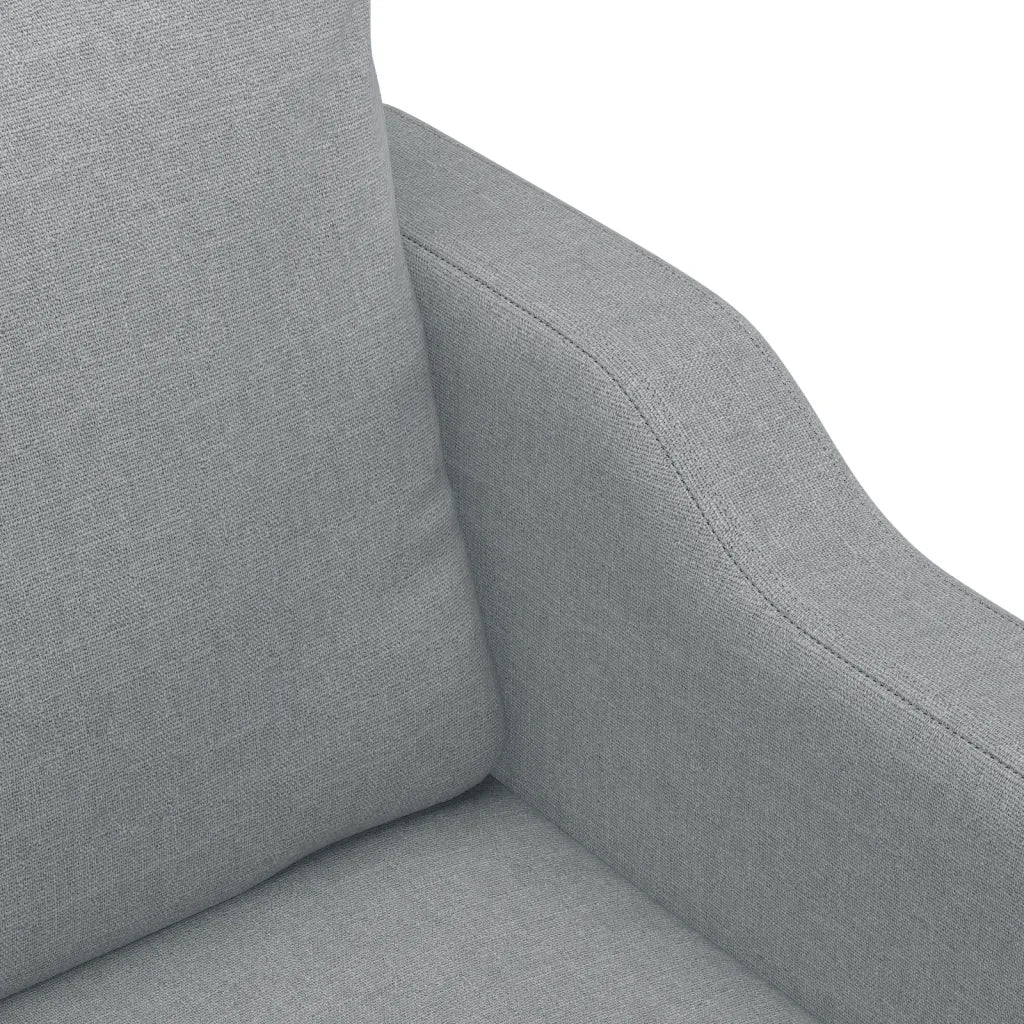 Set di Divani 4 pz con Cuscini Grigio Chiaro in Tessuto