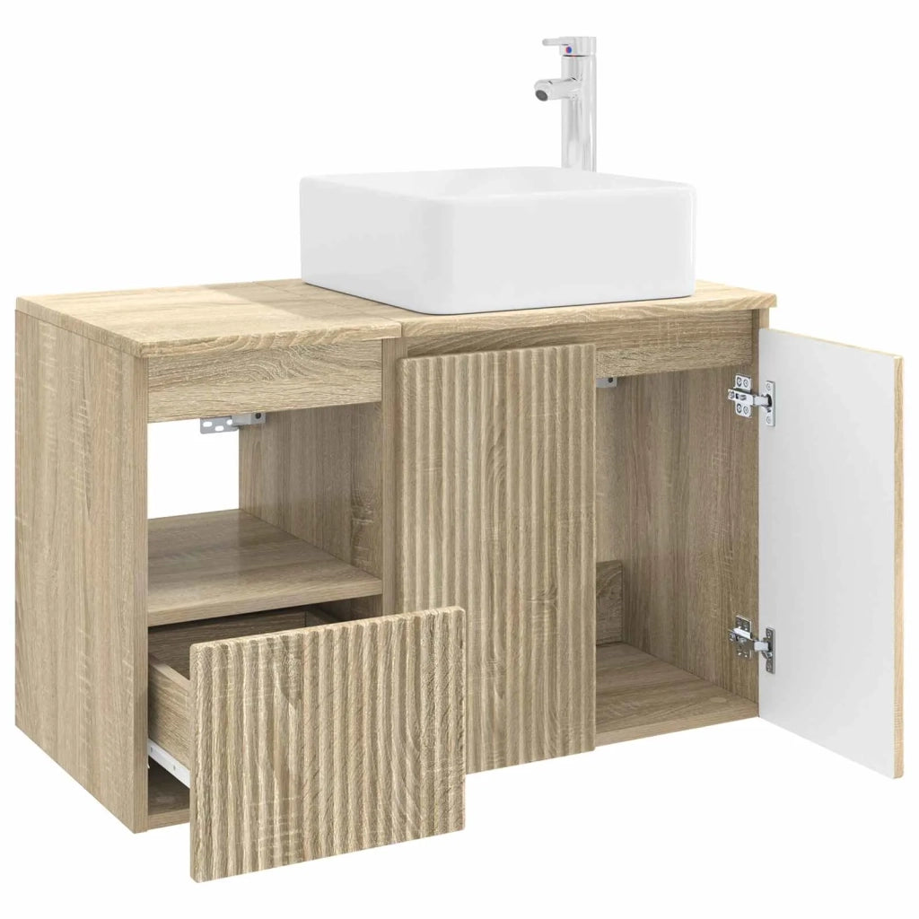 Set di mobili per il bagno 2 pz Rovere Sonoma 3404066