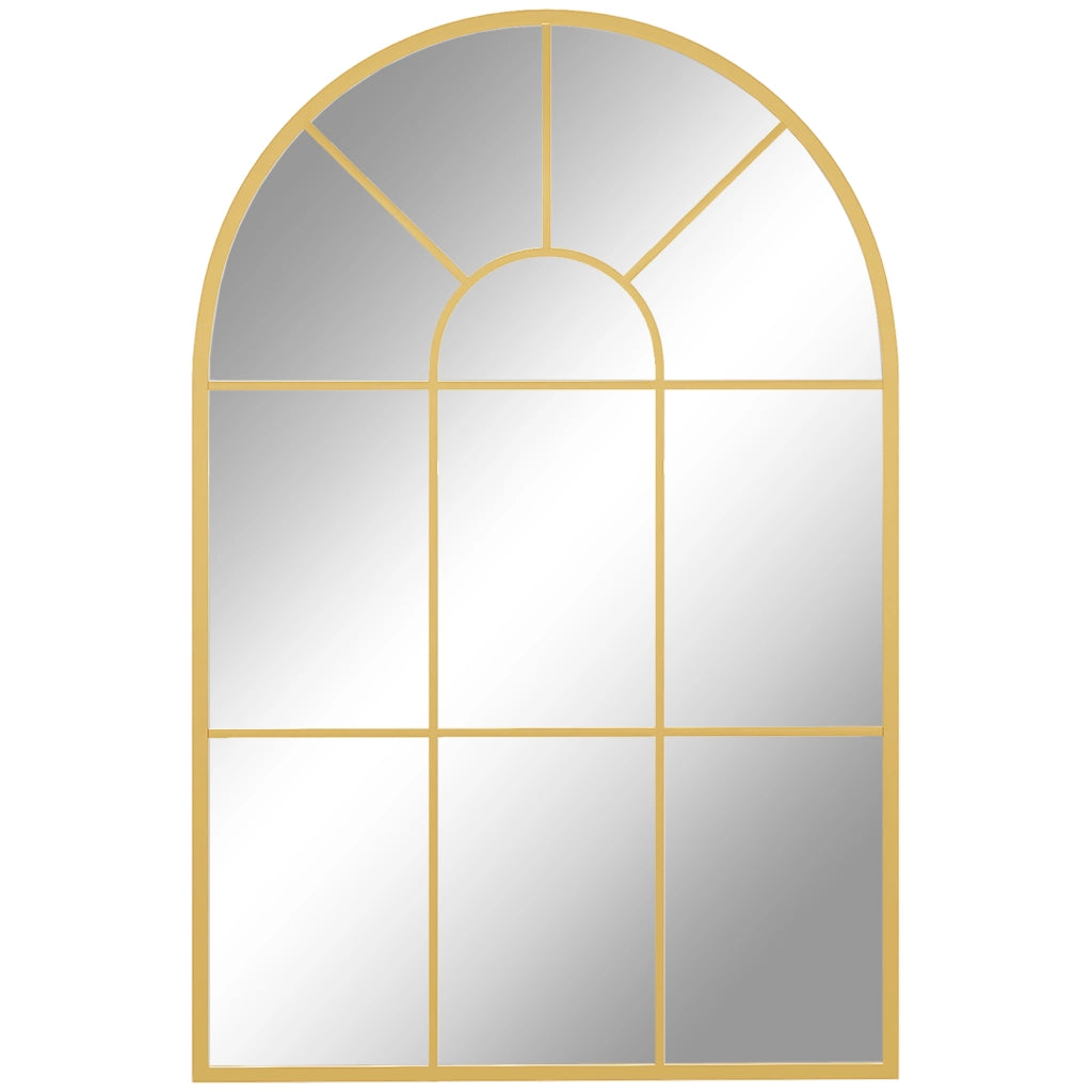 Specchio da parete in metallo dorato ¨C Minimal ¨C 91x60 cm