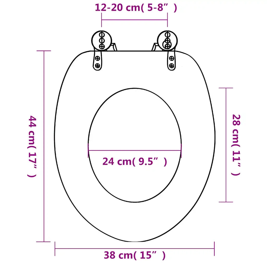 Tavolette WC con Coperchi 2 pz in MDF Design Stella Marina cod mxl 40404