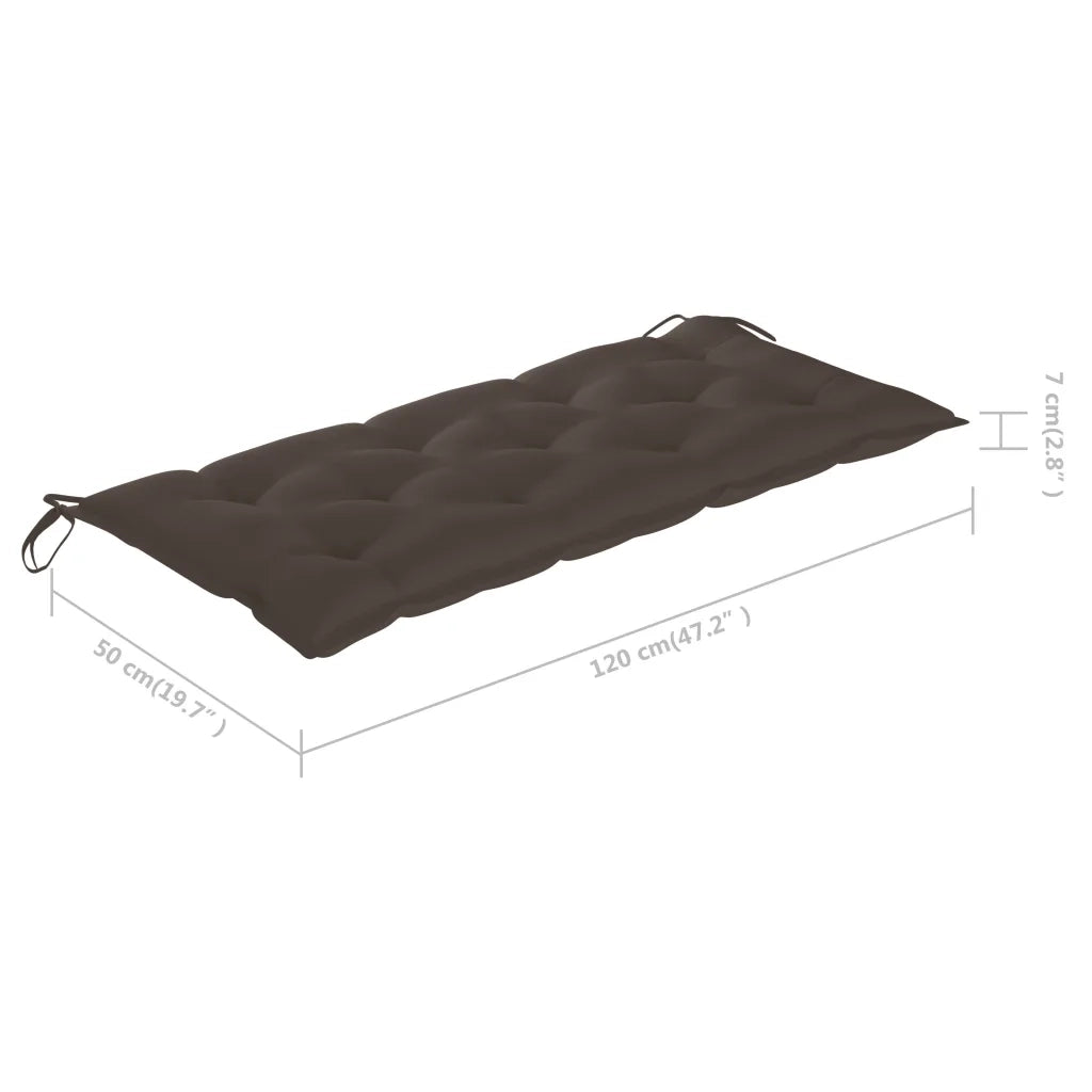 Panchina da Giardino | Panca da Giardino Pieghevole con Cuscino 118 cm in Bamb¨´