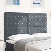 Testiera LED con strisce LED Grigio scuro 144 cm Velluto 3338361