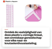 Misuratore di tessuto - Leggero - In plastica - Multifunzionale - Per disegno di abbigliamento - Marcature chiare - Materiale duraturo - Righello per disegno