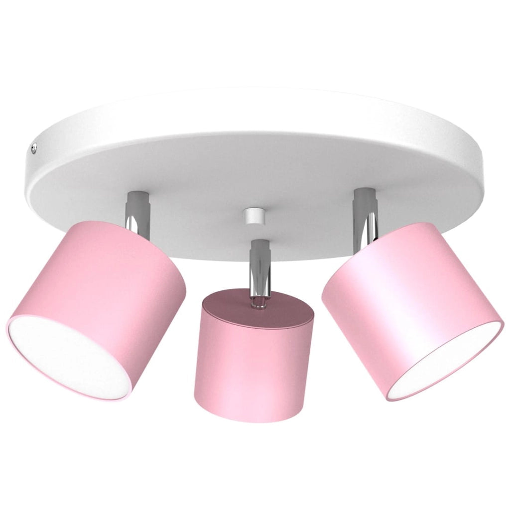 Plafoniera Milagro Dixie 3 luci GX53 20W rosa Ø30cm