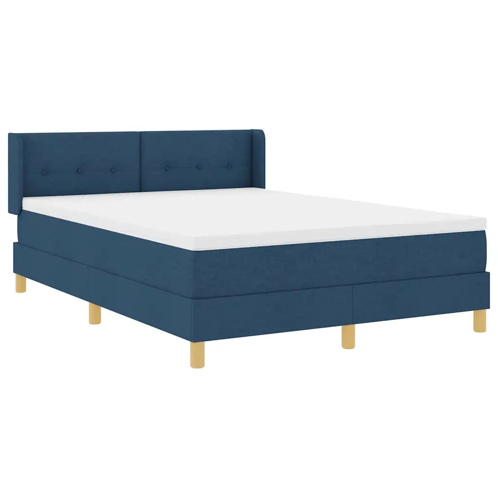Letto a molle con materasso Blu 190 x 140 cm Tessuto 3341292