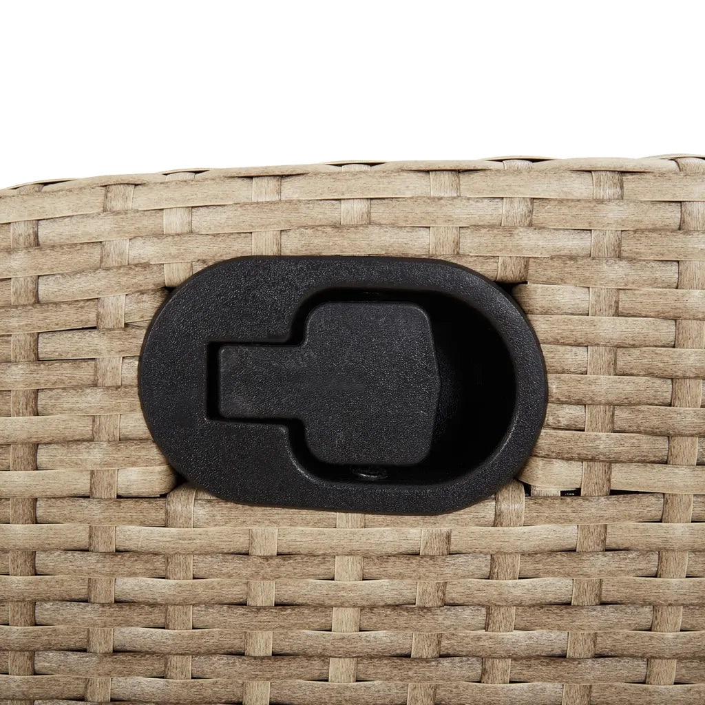 Set Pranzo da Giardino 9 pz con Cuscini Beige Misto Polyrattan 3212841