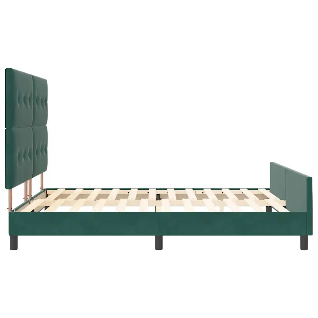 Letto a molle con testiera Verde Scuro 180 x 200 cm Velluto 3344960