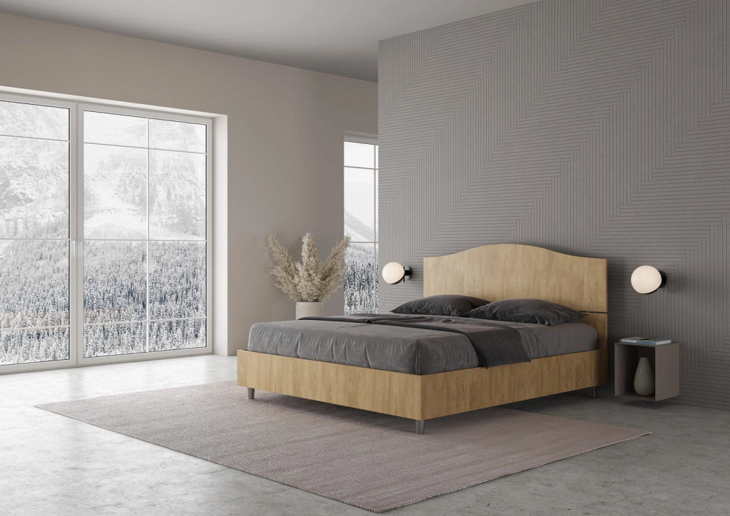 Letto Matrimoniale 160x190 cm con Rete Dores Quercia