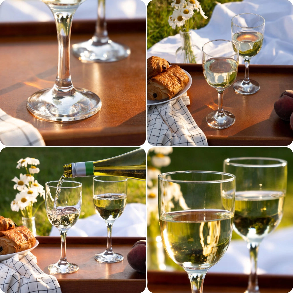 Set di 6 bicchieri da vino rosso e bianco KADAX da 290 ml