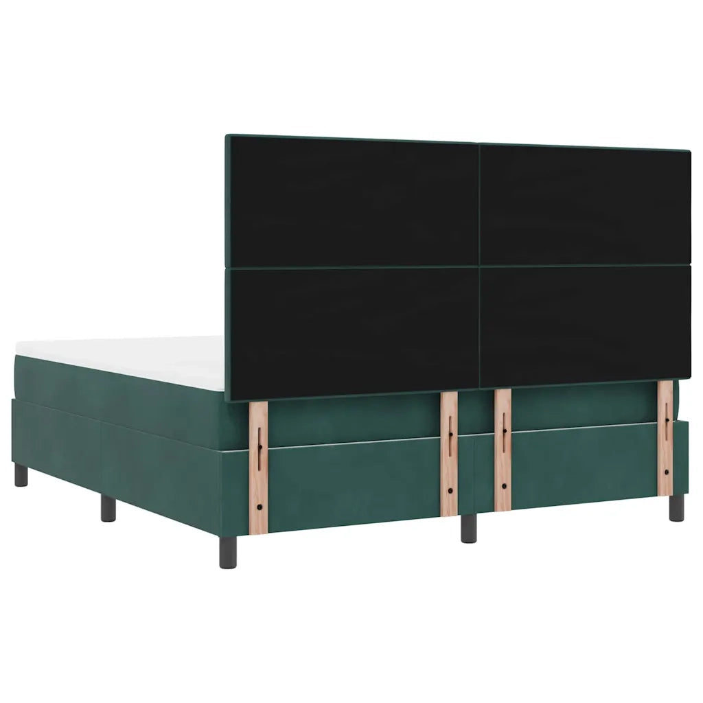 Letto a molle con materasso Verde Scuro 180 x 200 cm Velluto 3339851